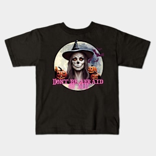 There's a Witch with Pumpkins Kids T-Shirt